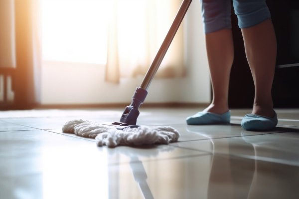 Clean it with a vacuum cleaner before wiping the floor? The job says it is inefficient: Smoking order is important