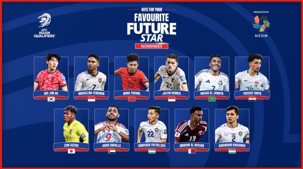 AFC voted for the 11-player future star candidate in the World Cup qualifiers: Wang Yudong was selected! Husanov is listed