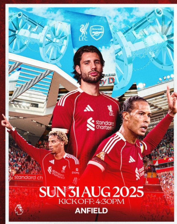 The war is coming! Liverpool poster against Arsenal: Van Dijk, Sobo and Ekitic appear
